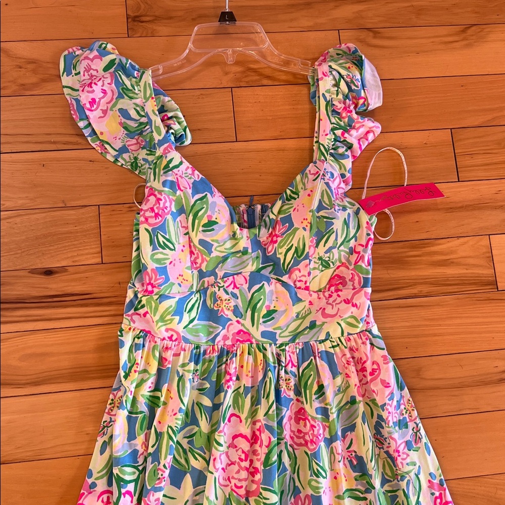 Lilly Pulitzer bayleigh flutter sleeve dress in grove garden - Picture 5 of 11